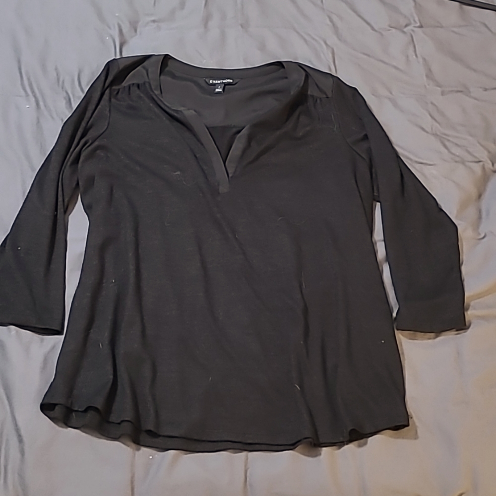 Black knit top